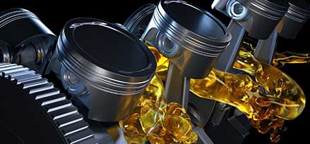 Lubricante pasando por pistones