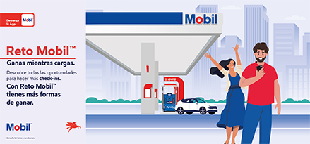 ¿no sabes cómo ganar check ins en Reto mobil? Descarga la app y aprovecha cada carga en las estaciones de servicio Mobil.