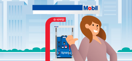 Programa de Estaciones de Servicio Mobil Combustible Garantizado para asegurar la calidad y cantidad del combustible.