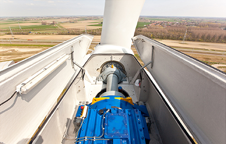 Caja de engranajes abierta de turbina de viento