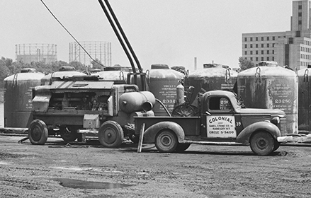 Camión del año1940 con un motor diesel
