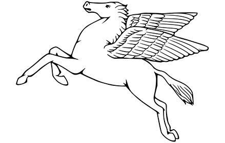 Imagen de un Pegasus blanco