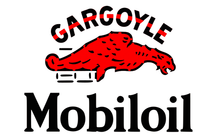 Logo de Mobiloil con una gárgola roja renovada