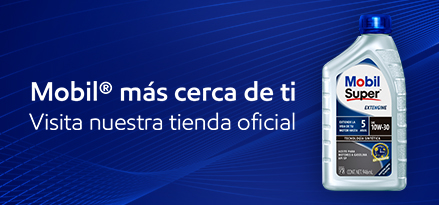 Botella blanca con azul de aceite Mobil Super Extengine 10w 30 para vehículos de pasajeros