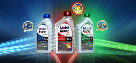 Tres botellas de aceite Mobil Súper para Motocicletas