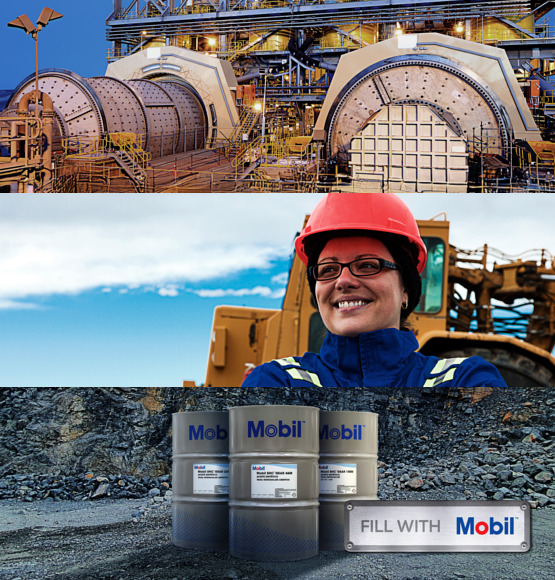 Programa Fill With Mobil con barriles de aceite para Industria Mineria e ingenieros mineros.