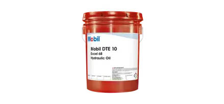 Barril rojo de lubricante DTE Excel Series con letras negras de la marca Mobil Delvac para Mineria.