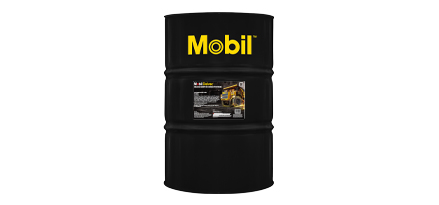 Tambor industrial color negro de lubricante Mobil Delvac Modern™ 15W-40 Advanced Protection Mine para uso en mineria.