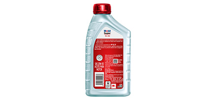 Aceite Mobil TRC Pro 20W50 detrás.