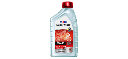 Aceite para motos Mobil Super Moto 4T 20W-50 de frente